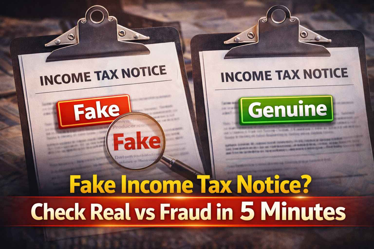 Fake Income Tax Notice? Check Real vs Fraud in 5 Minutes 